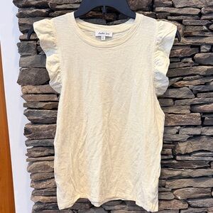 Another Love- Yellow Ruffle Sleeve Tank Top